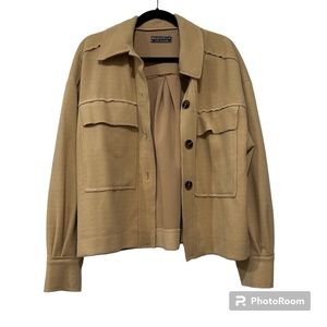 Bagatelle Collection Tan Faux Suede Shacket M